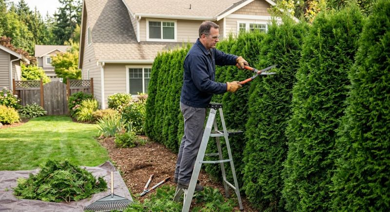 Evergreen Hedge Trimming in Rockwall, TX